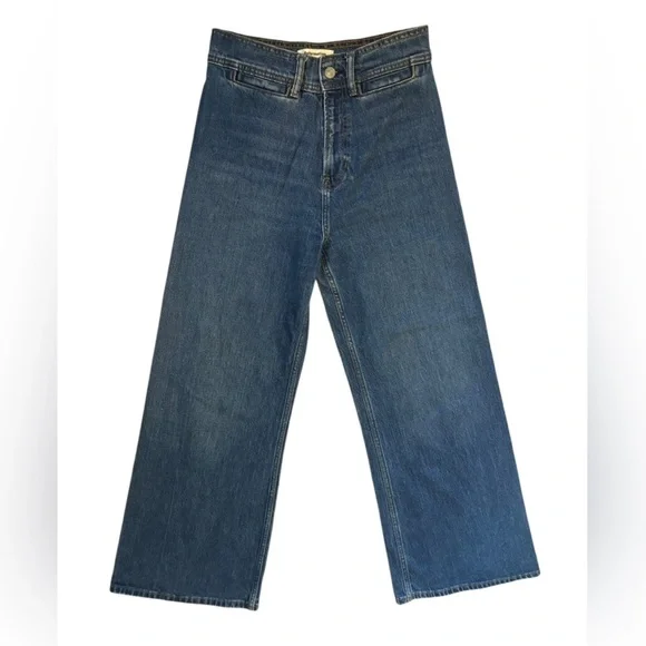 Reformation Thea High Rise Wide Leg Pants Jeans Dark Wash Size 27 Perfect! - Picture 2 of 7